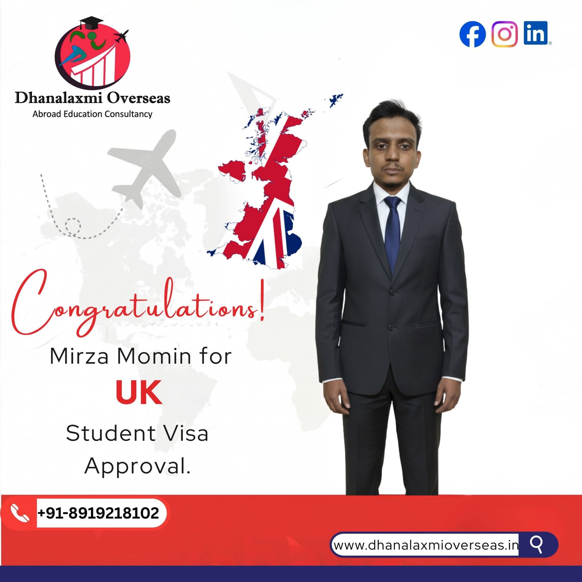 Mirza Momin — UK visa approved