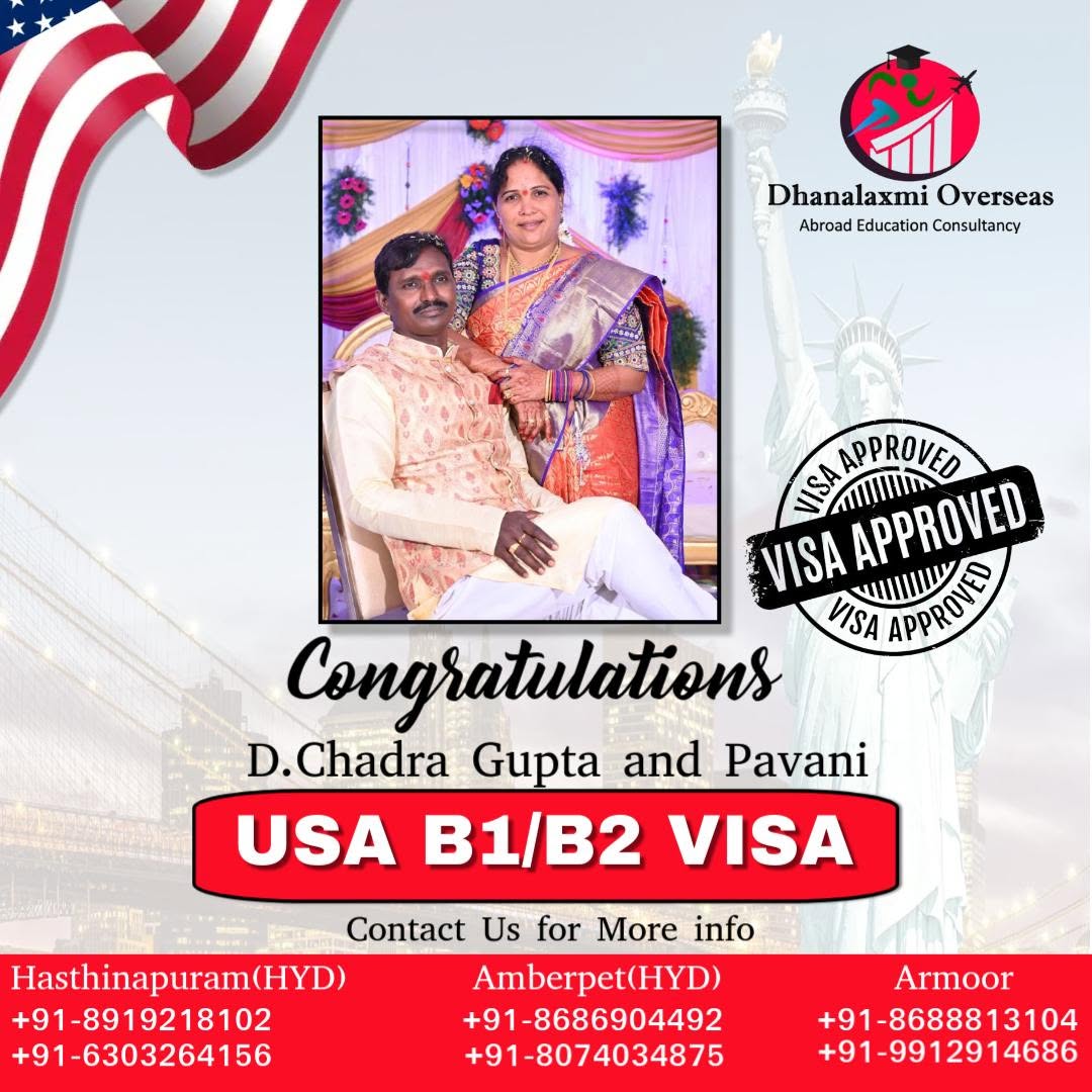 D. Chadra Gupta & Pavani — USA visa approved