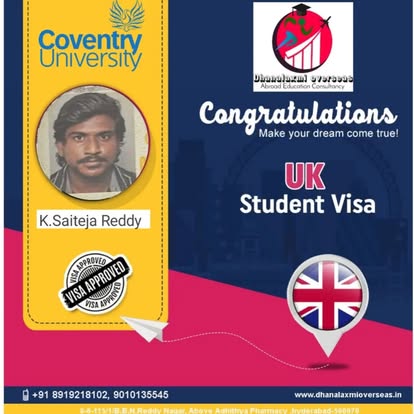K. Saiteja Reddy — UK visa approved