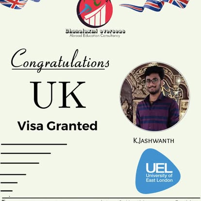 K. Jashwanth — UK visa approved