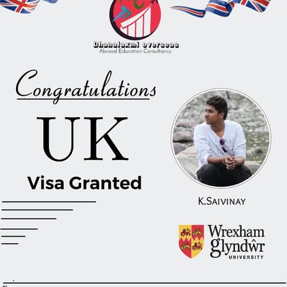 K. Saivinay — UK visa approved