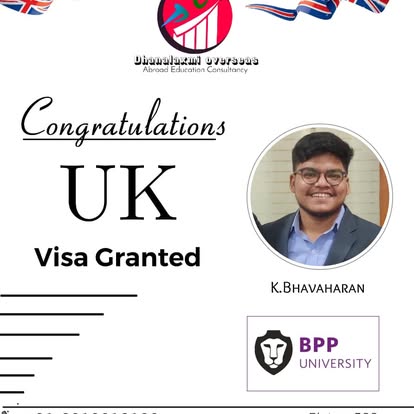 K. Bhavaharan — UK visa approved