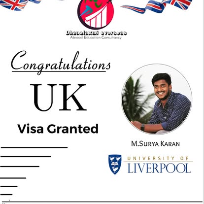 M. Surya Karan — UK visa approved