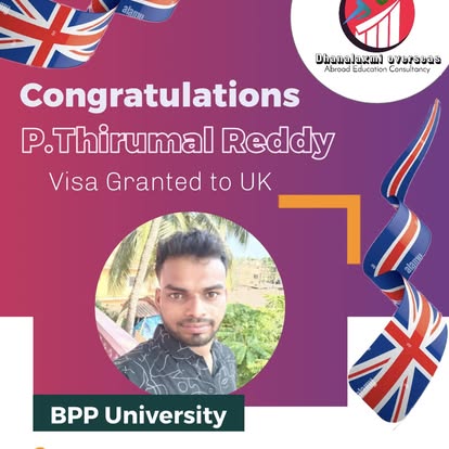 P. Thirumal Reddy — UK visa approved