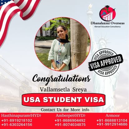 Vallamsetla Sreya — USA visa approved