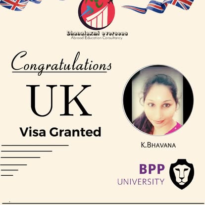 K. Bhavana — UK visa approved