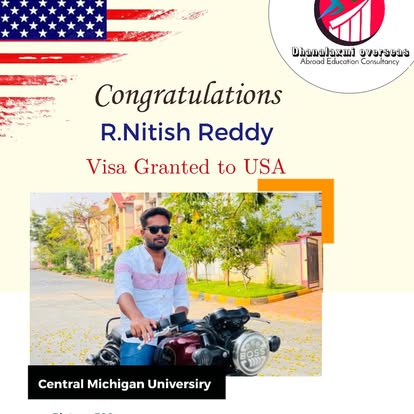 R. Nitish Reddy — USA visa approved