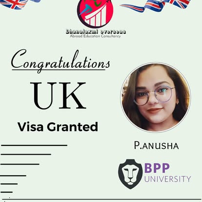 P. Anusha — UK visa approved
