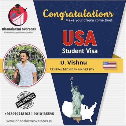 U. Vishnu — USA visa approved