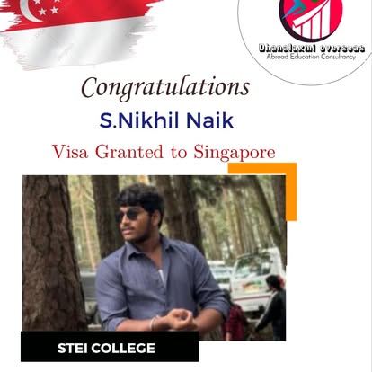 S. Nikhil Naik — Singapore visa approved