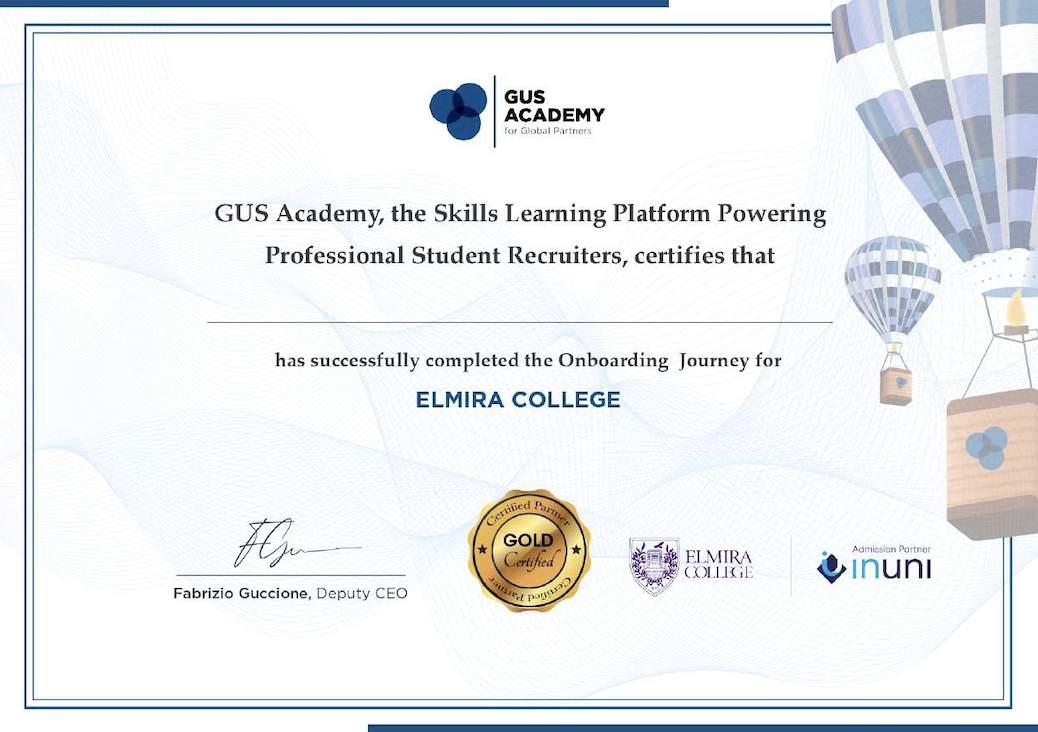 Elmira College — GUS Academy — Gold Certified Partner